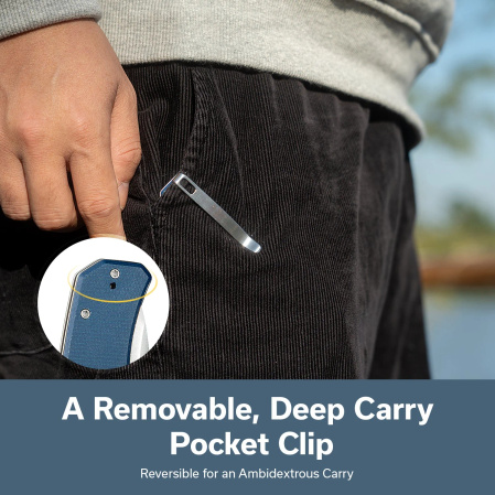 Nóż składany Sencut Skarnax Blue Canvas Micarta, Satin 9Cr18MoV (S24025-3)