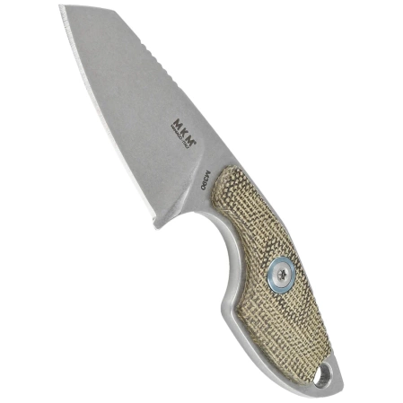 MKM Mikro 2 Green Canvas Micarta, Stonewashed M390 by Jesper Voxnæs neck knife (MKMR02-GC)