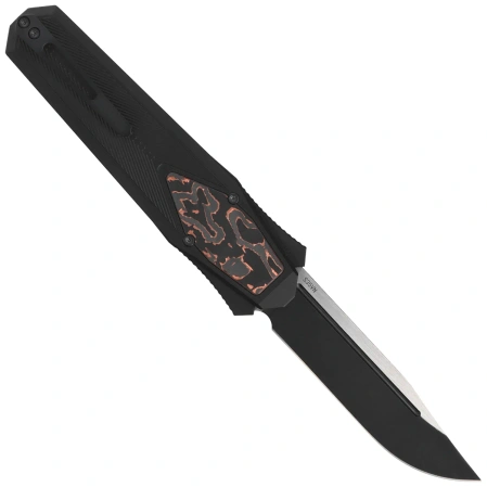 Remette RT-Swordfish CP Knife Black Aluminum/Copper Carbon Fiber, Titanium Black Stonewashed S35VN (ZL103D14)