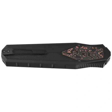 Remette RT-Swordfish T Knife Black Aluminum/Copper Carbon Fiber, Titanium Black S35VN (ZL103D16)