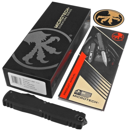 Microtech Ultratech Gen III ZBP S/E Signature OTF Knife Shadow DLC Aluminum, Shadow DLC M390MK by Tony Marfione (1121-1DLCTSH)