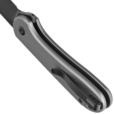 Nóż składany Civivi Button Lock Elementum II Gray Aluminium, Black Stonewashed Nitro-V (C18062PD-1)