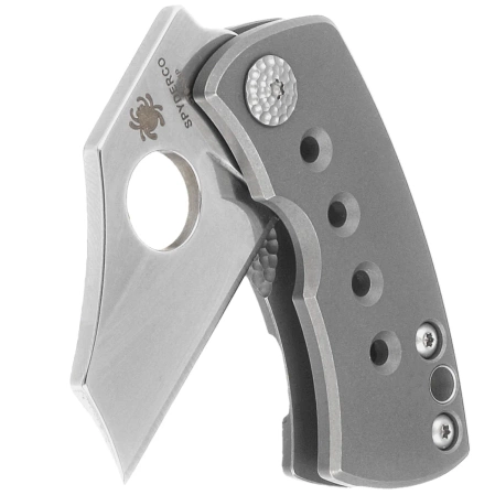 Spyderco McBee Gray Titanium, Stonewashed CTS XHP by Jonathan McNees (C236TIP)