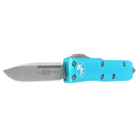 Nóż automatyczny OTF Microtech UTX-85 S/E Turquoise Aluminium, Satin M390 (231-4TQ)