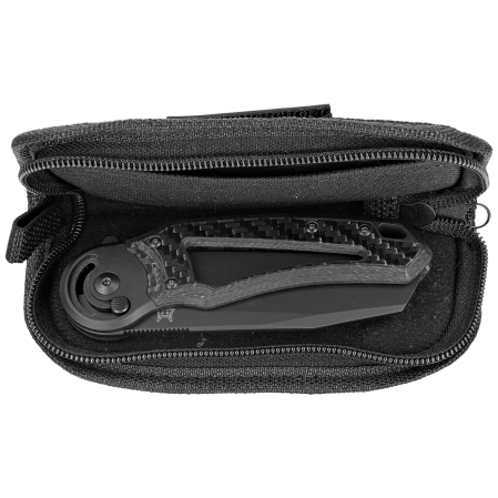 Fox Metamorphosis Black 3K Carbon Fiber Knife, Black PVD M390 (FX-556-A4)