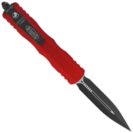 Microtech Dirac Delta D/E OTF Knife Red Aluminum, Black M390 by Tony Marfione (227-1RD)