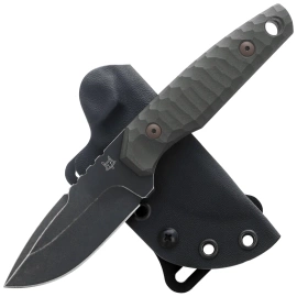Fox KS OD Green G10, Top Shield Antracite Stonewashed Niolox by GZ Tactical Knives (FX-627 G10OD)