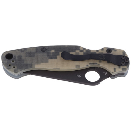 Nóż składany Spyderco Para Military 2 G-10 Camo, Black Blade (C81GPCMOBK2)