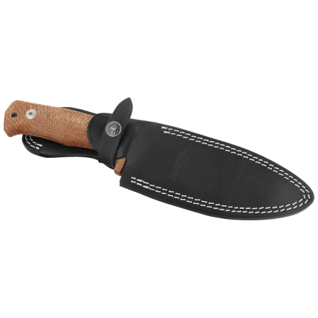 LionSteel Tactical Knife Natural Canvas Micarta, Satin Niolox by Molletta (T5 CVN)