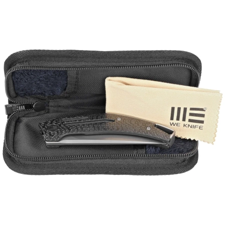 WE Knife Speedliner Twill Carbon Fiber, Silver Bead Blasted CPM 20CV by Tashi Bharucha (WE22045B-1)