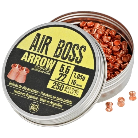 Śrut Apolo Air Boss Arrow Copper 5.5 mm, 250 szt. 1.05g/16.0gr (30100)