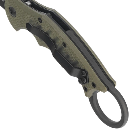 Fox The Dart Karambit Knife OD Green G10, Black Idroglider N690 by Doug Marcaida (FX-597 OD)