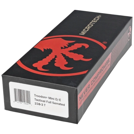 Microtech Mini Troodon D/E Black Aluminium, Black by Tony Marfione knife (238-3T)