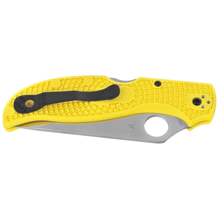 Spyderco Stretch 2 XL Lightweight Salt Knife Yellow FRN, Satin H-2 by Sal Glesser (C258PYL)