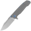 Nóż składany Reate District 9 V2 Dark Bead Blast Titanium, Blue HD, Satin 154CM (9D-V2 TDBB SAT)
