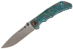 Nóż składany Spartan Blades Harsey Folder Plague Doctor Blue Titanium MagnaCut by William W. Harsey (SF5DOCTOR BL)