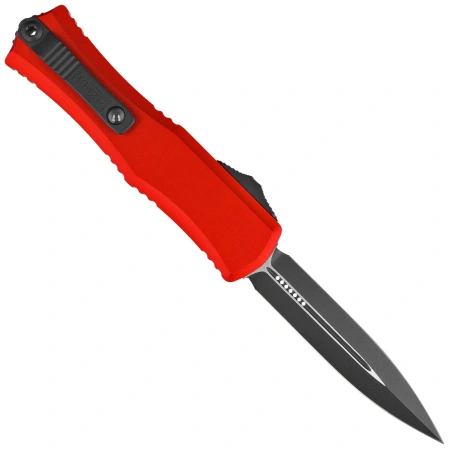 Nóż automatyczny OTF Microtech Hera II Mini D/E Red Aluminium, Black M390MK by Tony Marfione (1702M-1RD)
