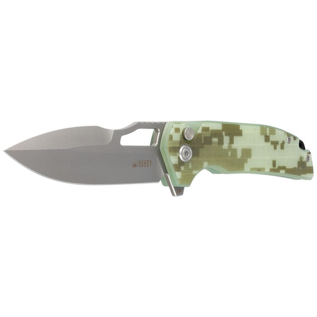 Kubey Knife RDF Camo G10, Bead Blasted AUS-10 by HYDRA Design (KU316C)