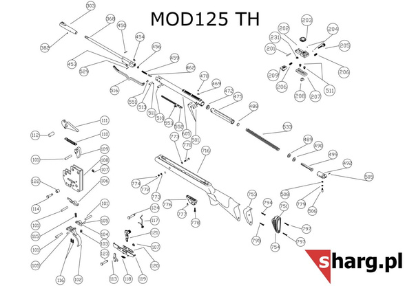 Sprężyna bezpiecznika spustu wiatrówka Hatsan MOD 33 - Torpedo 155, Dominator 200, Proxima (118)