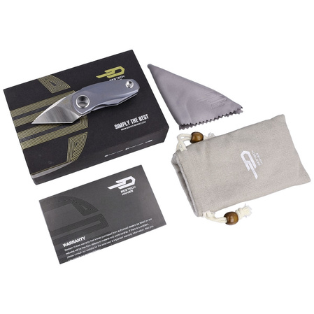 Nóż składany Bestech Tulip Frame Lock Blue Titanium, Stonewashed / Satin M390 by Ostap Hel (BT1913B)