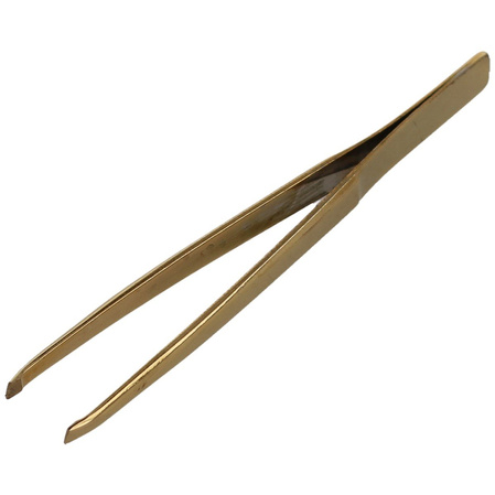 Herbertz Solingen Bent / Curved, Gilded 75mm (218G CU 3) Tweezers
