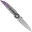 Bestech Prydwen Grey Titanium/Purple Haze Fat Carbon Knife, Stonewashed/Satin MagnaCut by Kombou (BT2409A)