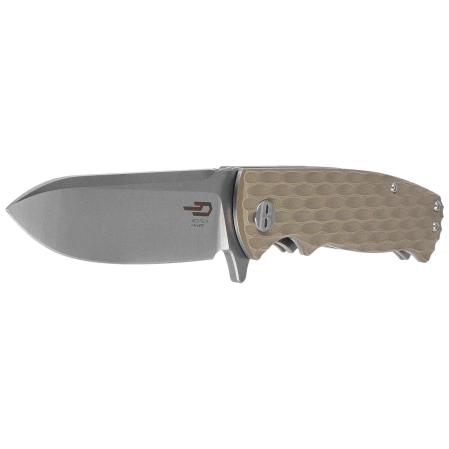Bestech Grampus Knife Beige G10, Stonewashed/Satin D2 (BG02C)