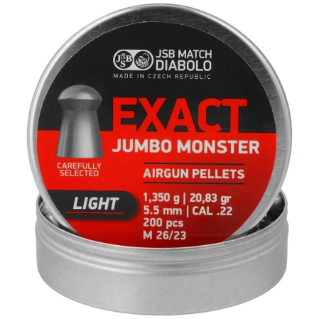 Śrut JSB Diabolo Exact Jumbo Monster Light 5.52 mm, 200 szt. (546088-200)