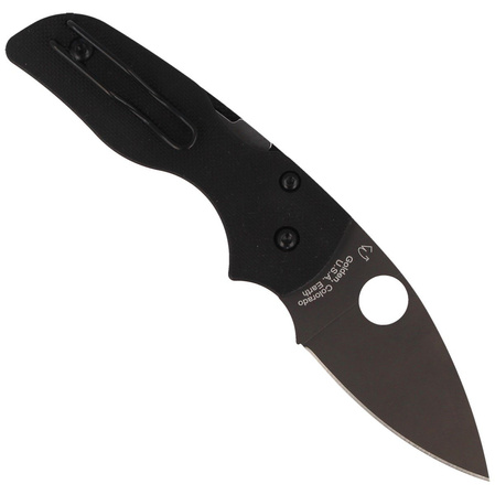 Spyderco Lil' Native G-10 Black/Black Blade Compression Lock Plain (C230GPBBK)