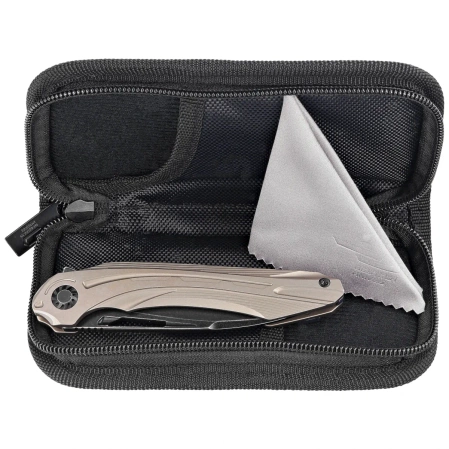 Nóż składany Bestech Wibra Bronze Titanium, Black Stonewashed M390 by Kombou (BT2001E)