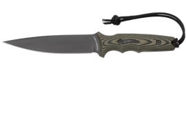 Nóż Spartan Blades Harsey Clandestina Black/Camo Canvas Micarta, Black PVD MagnaCut by William W. Harsey (SB57BKCMKYBK)