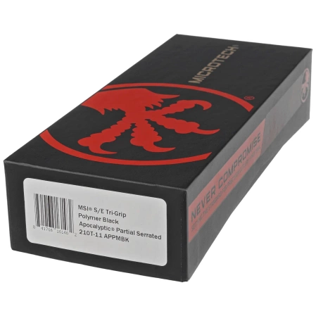 Nóż składany Microtech MSI S/E Ram-Lok Black Tri-Grip Polymer, Apocalyptic P/S M390MK by Tony Marfione (210T-11APPMBK)