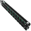 Nóż motylkowy Third Decor Habitat Balisong Black/Green Stainless Steel, Satin (16071V)