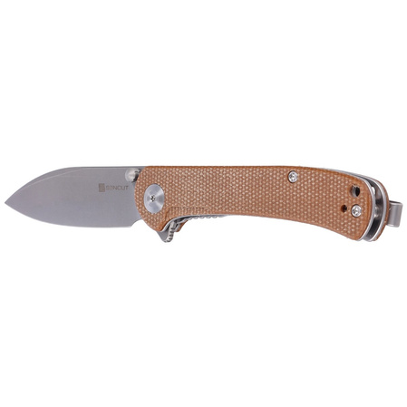 Sencut Knife Scepter Brown Micarta, Stonewashed 9Cr18MoV (SA03D)