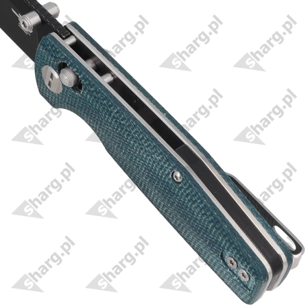 Bestech Slasher Knife Blue Micarta, Black Stonewashed D2 (BG43C-2)