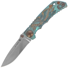 Nóż składany Spartan Blades Harsey Folder ''God & Country'' Titanium, Satin MagnaCut by William W. Harsey (SF5 Custom God & Country)