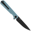Bestechman Flick Knife Grey G10, Black PVD D2 by Ostap Hel (BMK13F)