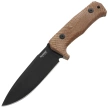 LionSteel Tactical Knife Natural Canvas Micarta, Black Stonewashed Niolox by Molletta (T5B CVN)