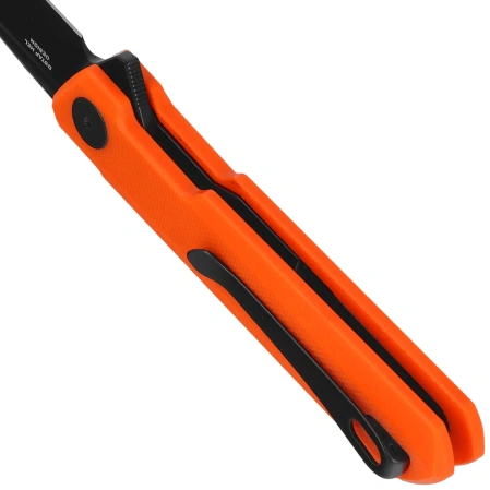 Nóż składany Bestechman Mini Dundee DD Orange G10, Black PVD D2 by Ostap Hel (BMK08C)