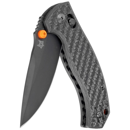Nóż składany Fox Anzu Carbon Fiber 3K, Black PVD MagnaCut by Les George (FX-560 CFOR)