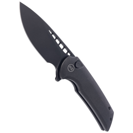 WE Knife Mini Malice Black Titanium, Black Stonewashed CPM 20CV by Ferrum Forge (WE054BL-1)