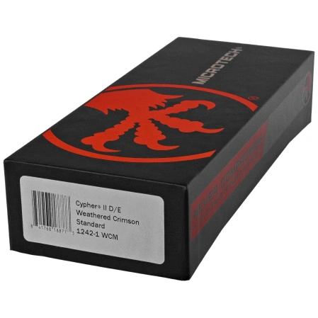 Nóż automatyczny OTF Microtech Cypher II D/E Weathered Crimson Aluminum, Weathered Crimson M390MK by Deryk Munroe i Tony Marfione (1242-1WCM)