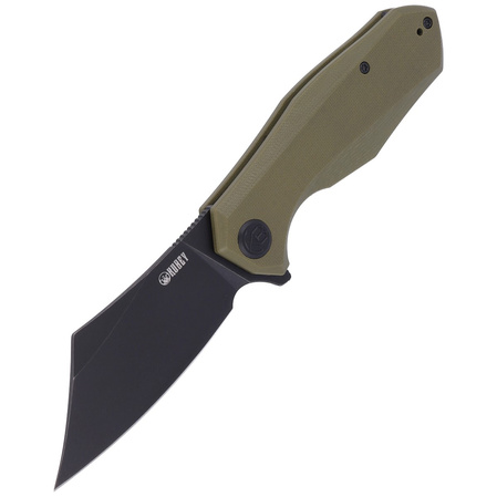 Nóż składany Kubey Echo Green G10, Black Stonewashed D2 (KU329B)