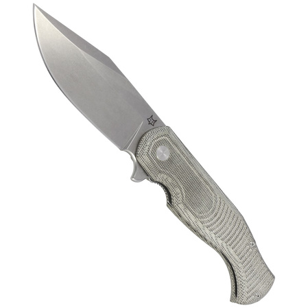 Fox Knife Eastwood Tiger OD Green Canvas Micarta, Stonewashed D2 by Gudy Van Poppel (FX-524 G)