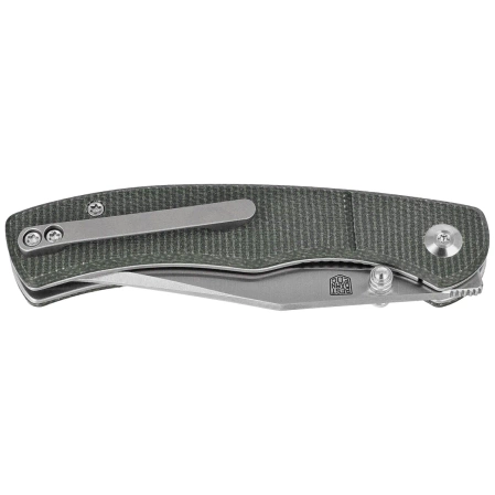 Civivi Clingman Knife Green Canvas Micarta, Satin Nitro-V by Taylor Martin Best Damn EDC (C23065-4)