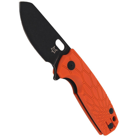 Fox Baby Core FRN Orange Knife, Black Stonewashed N690 by Jesper Voxnaes (FX-608 OR)