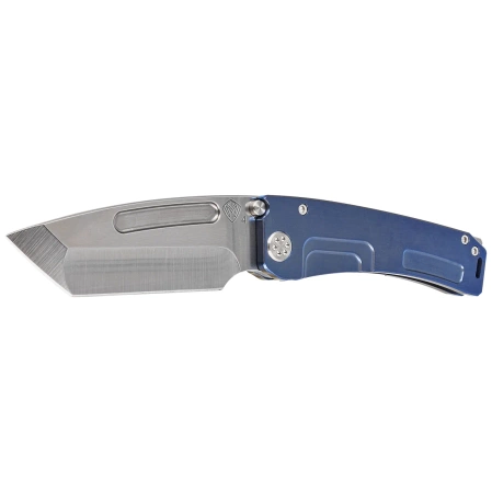 Medford Marauder-H T/E Knife Blue Titanium, Std HW/Flamed Clip, Tumbled S45VN by Greg Medford