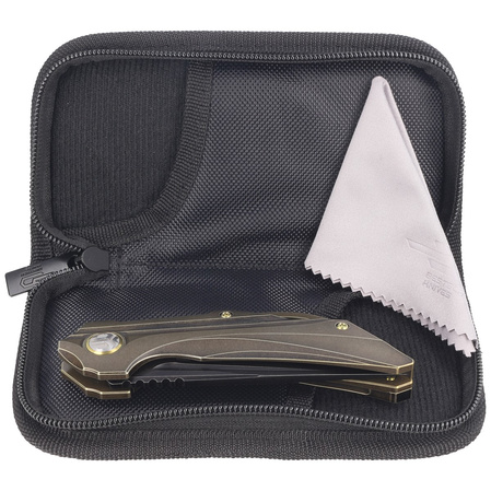 Bestech Vigil Bronze Titanium, Black Stonewashed M390 by Kombou Knife (BT2201D)