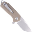 Kubey Knife Campe, Khaki G10, Bead Blasted D2 (KU203G)