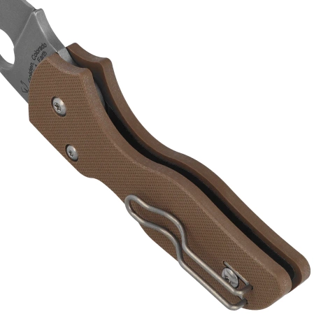 Nóż składany Spyderco Lil' Native Compression Lock Sprint Run Brown G-10, Stonewashed CPM 15V by Eric Glesser (C230GPBN15V)